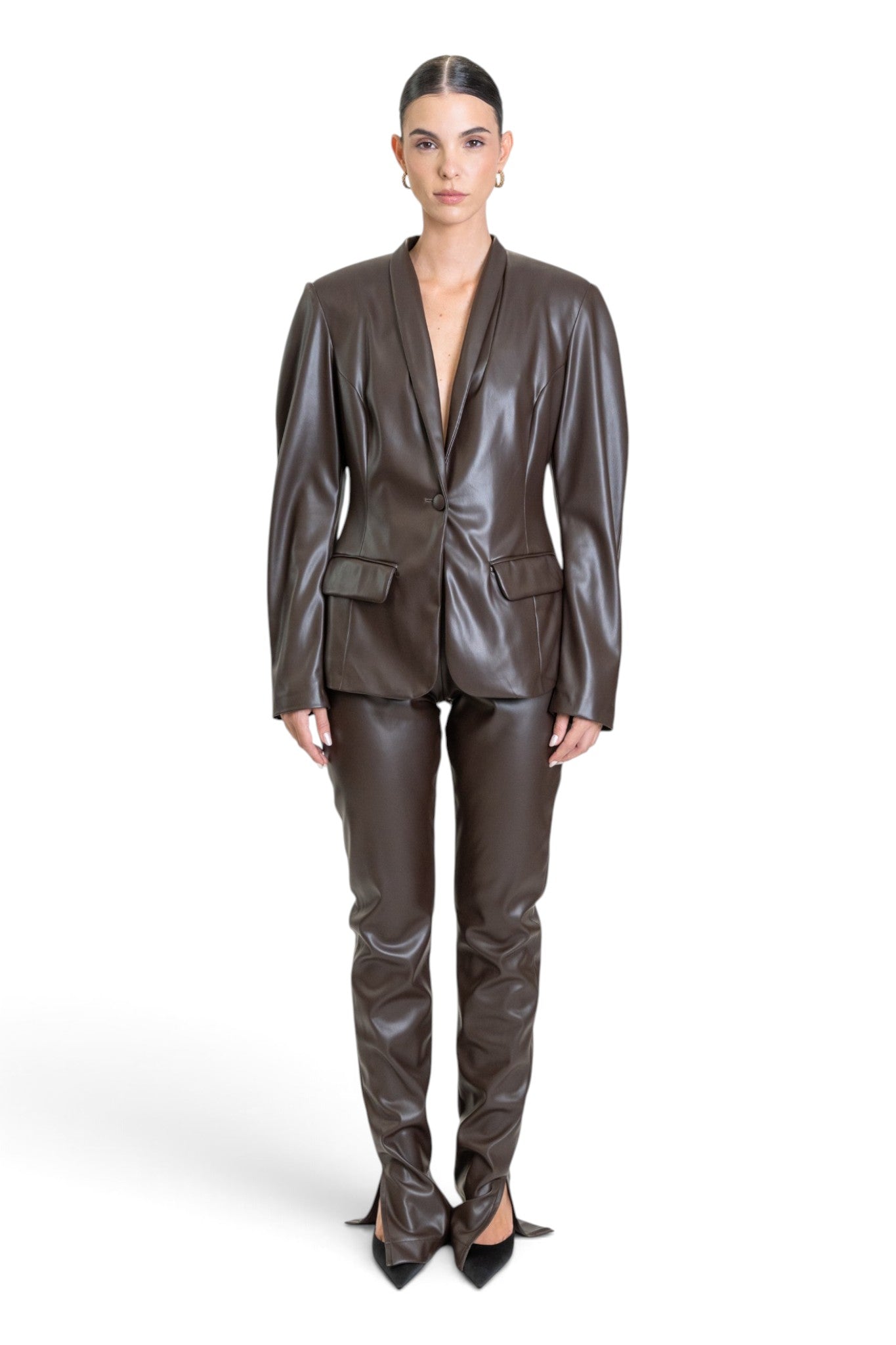 GIACCA IN ECO-PELLE CON REVER SCIALLATO