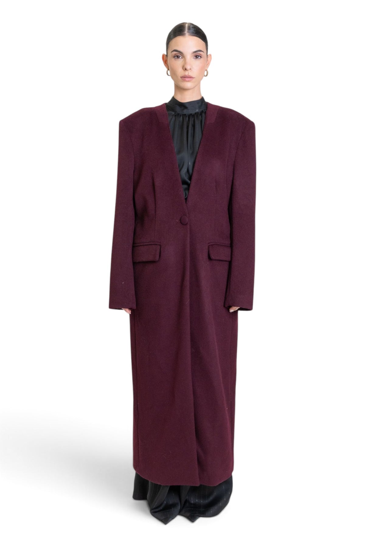 CAPPOTTO MONOPETTO SENZA COLLO