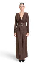 ABITO LUNGO IN LYCRA CON DETTAGLI JEWEL