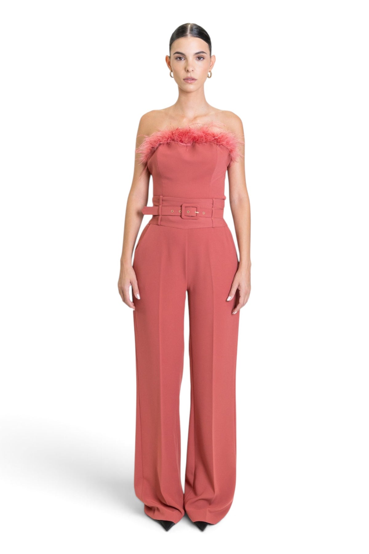 PANTALONE VITA ALTA CON CINTURINO