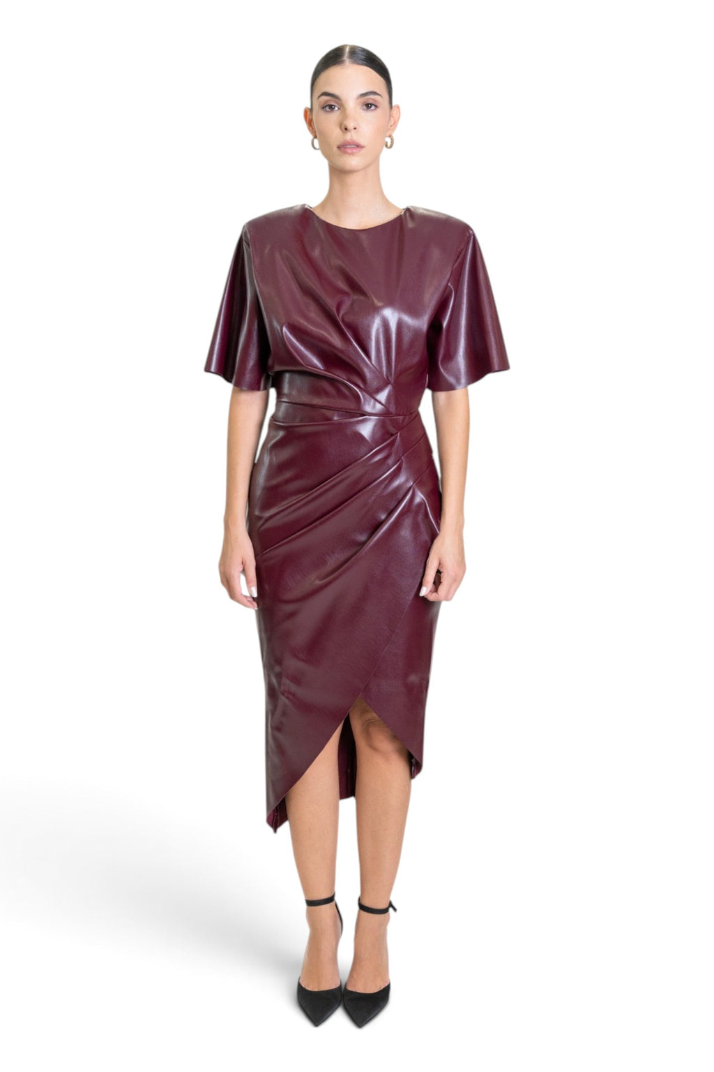 ABITO MIDI IN ECO-PELLE