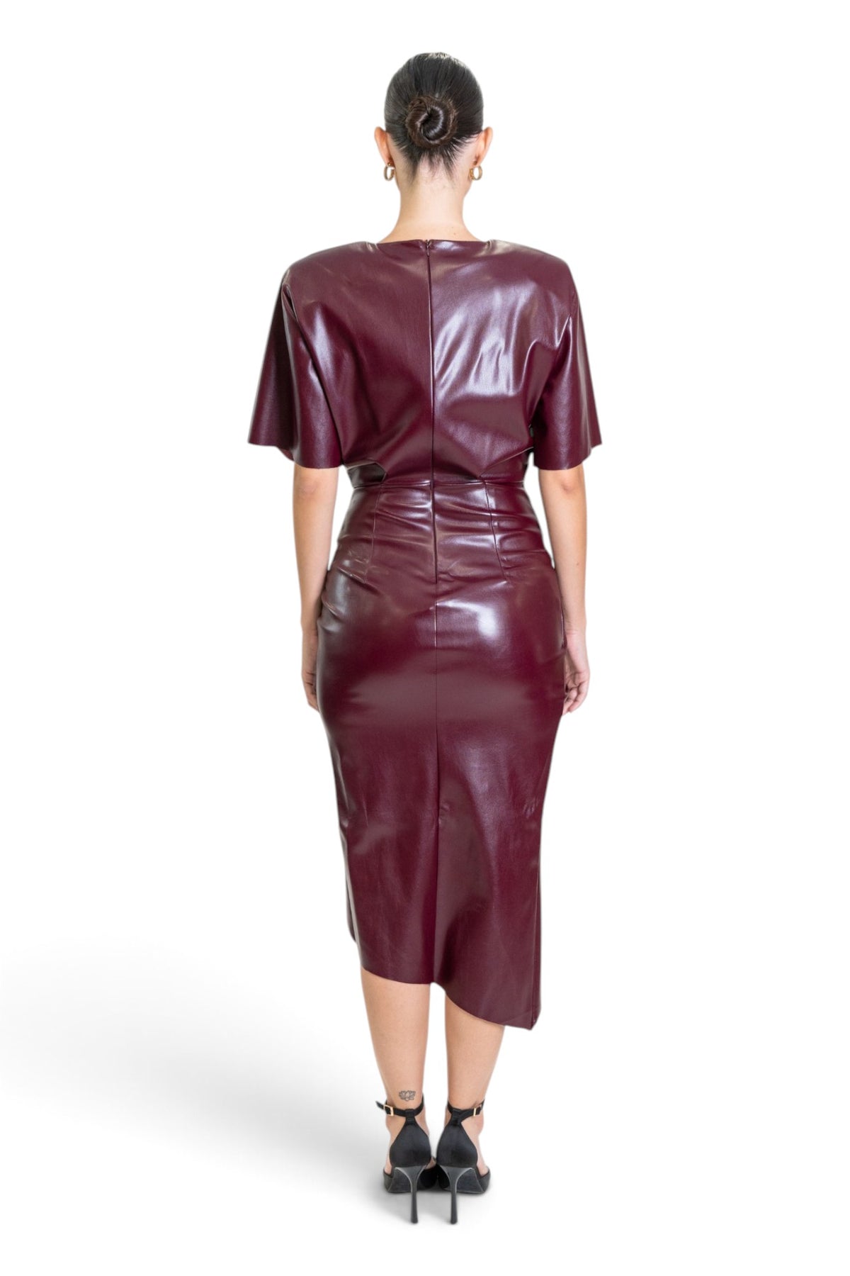 ABITO MIDI IN ECO-PELLE