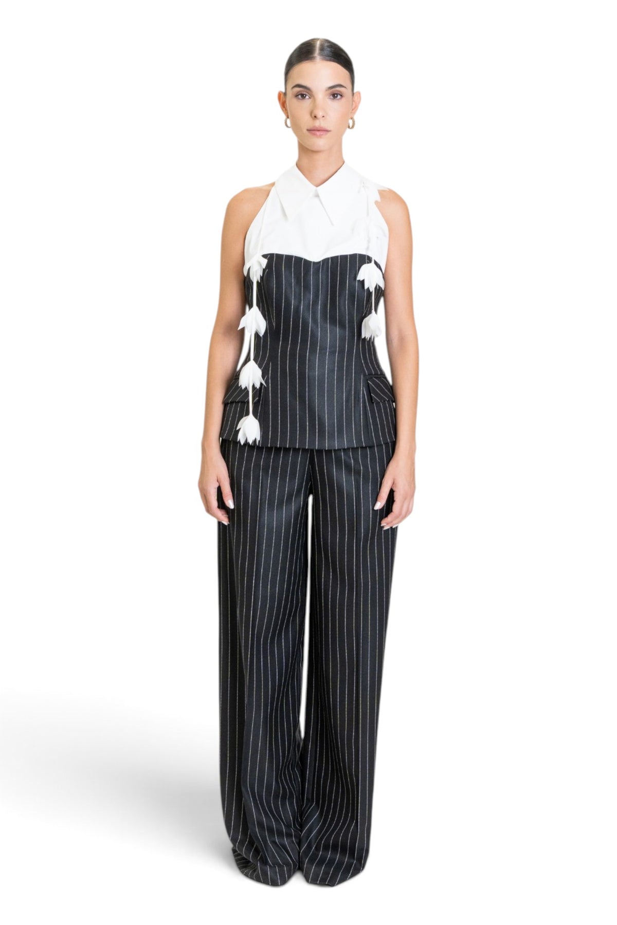 BUSTIER CAMICIA GESSATO