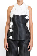 BUSTIER CAMICIA GESSATO