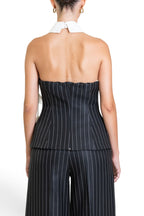 BUSTIER CAMICIA GESSATO