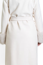 CAPPOTTO VESTAGLIA CON DETTAGLI IN ECO-VISONE