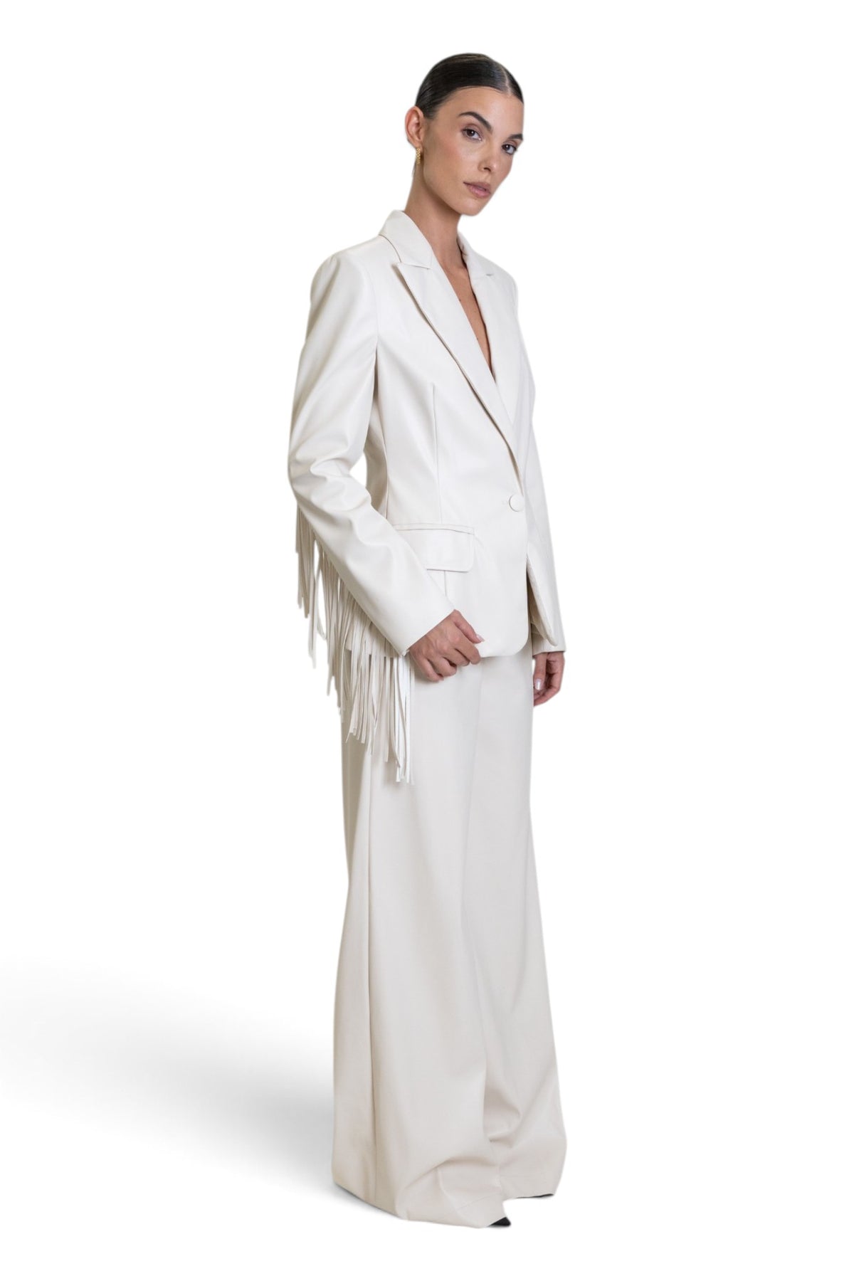 GIACCA IN ECO-PELLE CON FRANGE