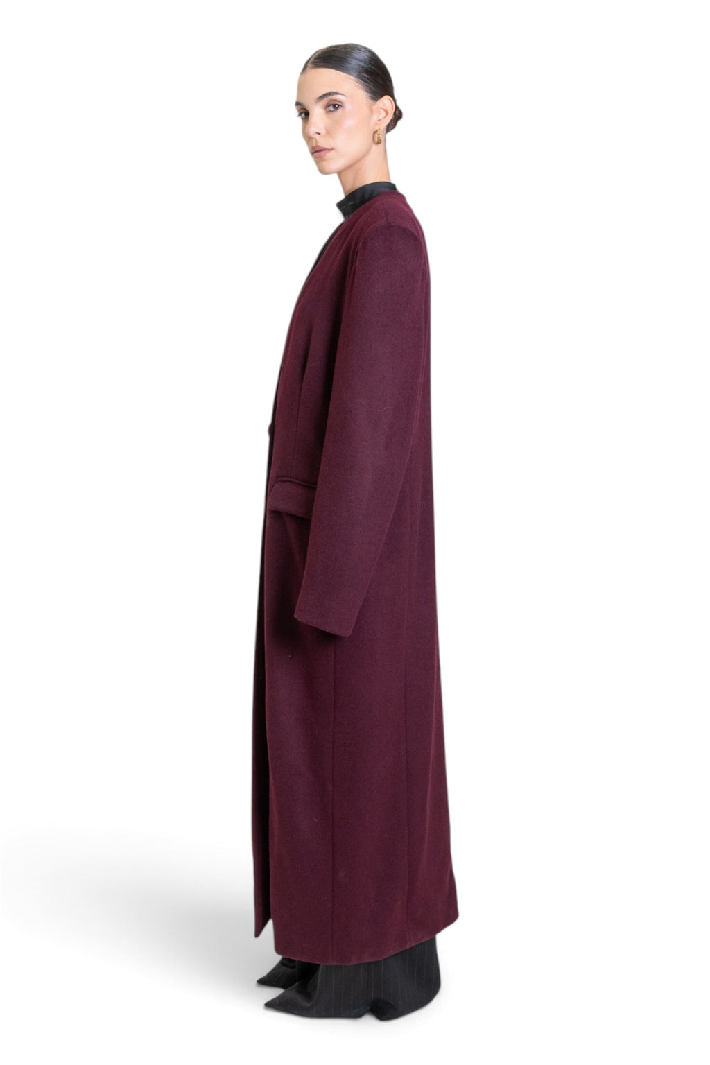 CAPPOTTO MONOPETTO SENZA COLLO