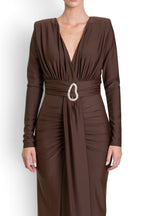 ABITO LUNGO IN LYCRA CON DETTAGLI JEWEL