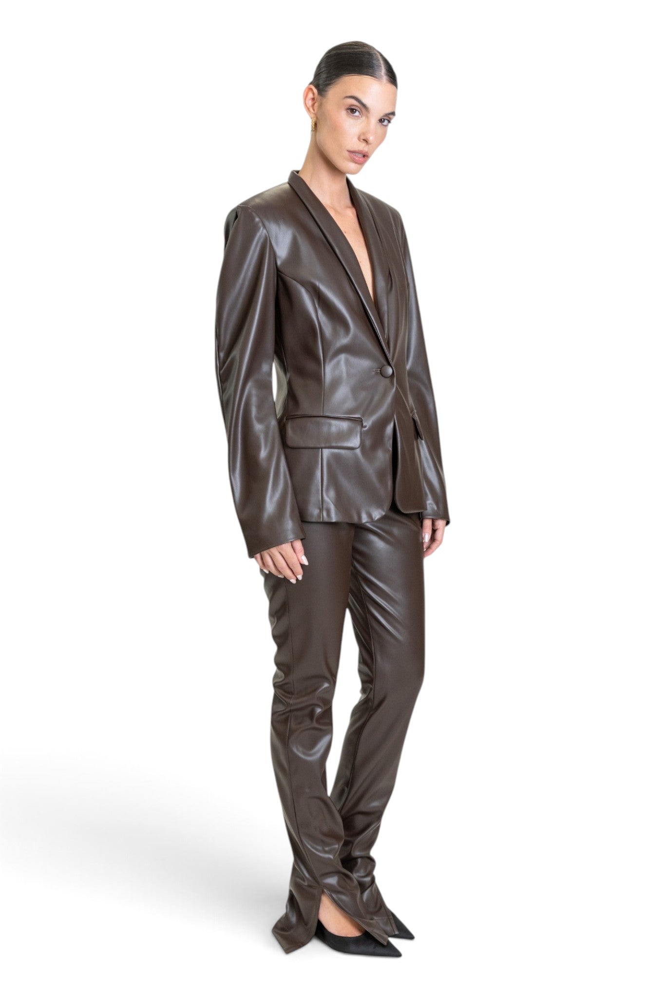 GIACCA IN ECO-PELLE CON REVER SCIALLATO