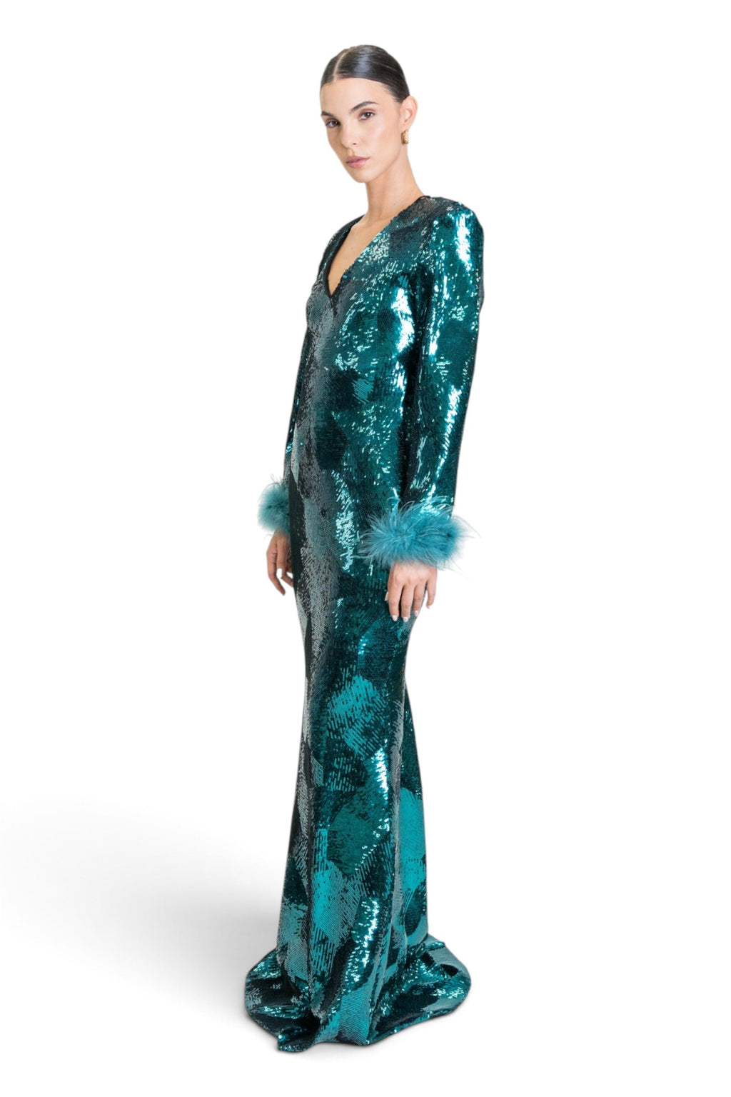 ABITO LUNGO IN PAILLETTES
