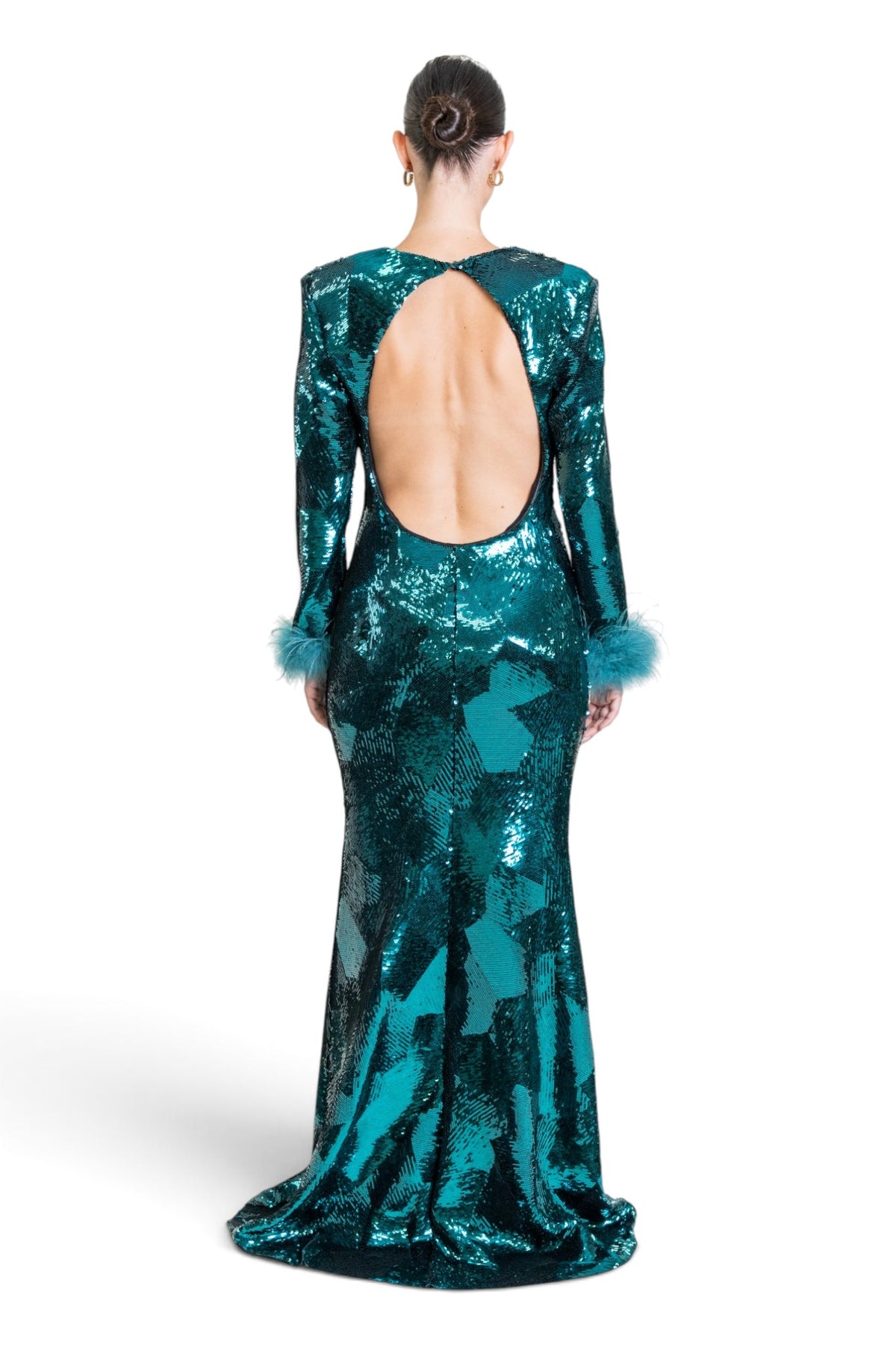 ABITO LUNGO IN PAILLETTES